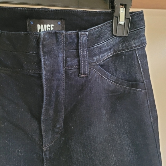 Paige Blake High-Rise Straight Leg Stunner Luxe Coating jeans Size 26 - Picture 8 of 16